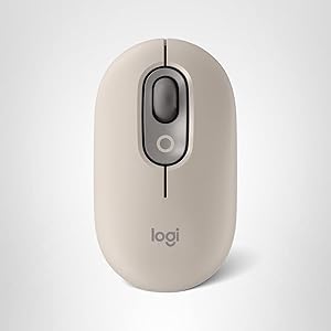Logitech POP Mouse, Wireless Mouse with Customizable Emojis, SilentTouch Technology, Precision/Speed Scroll, Compact Design, Bluetooth, Multi-Device, OS Compatible - Mist