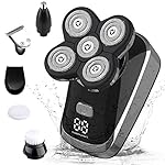 SURKER Mens Electric Shaver Razor 6 in 1 Cordless Bald Head Shaver Rotary Shaver Grooming Kit with Beard Trimmer…