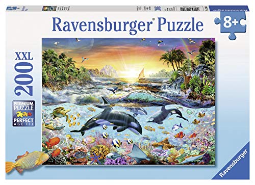 Ravensburger - Orca Paradise - 200 Piece Jigsaw Puzzle for Kids  Every Piece is Unique, Pieces Fit Together Perfectly,Multicolor,Pack of 1