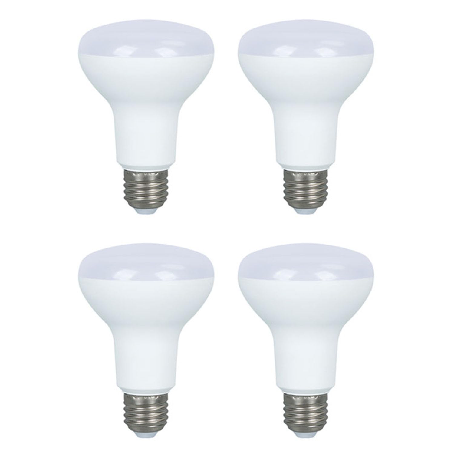 yayutelight 4-Pack R63 LED Light Bulb, 60W Equivalent Warm White 3000K Dimmable LED Light Bulb, 850lm, E27 Medium Base