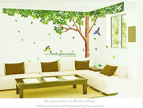 Rainbow Fox Large Pink Sakura Flower Cherry Blossom Tree Wall Sticker Decals PVC Removable Wall Decal for Nursery Girls and Boys Children's Bedroom (tree)
