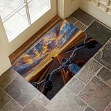 VANZEV Sunset Motorcycle Ride Indoor Door Mat for Entryway, 17x29.5 Inch, Motorcycle Floor Doormat for Home Decor, Non-Slip Rug Mat for Living Room, Kitchen, Bedroom, Gifts for Biker Lovers