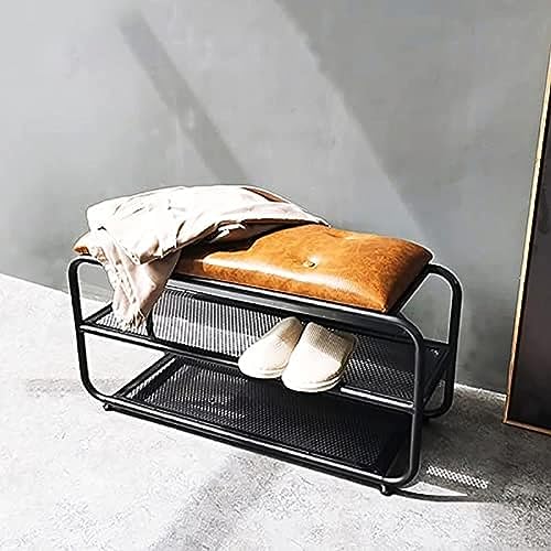Banc de rangement rembourré avec meuble chaussures moderne