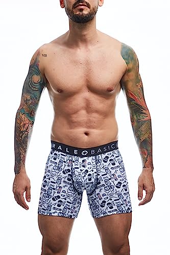 MALEBASICS Boxerbrief Barber Skulls
