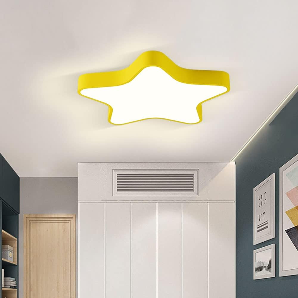Éclairage indirect plafonnier LED moderne jaune de 50 cm à intensité variable