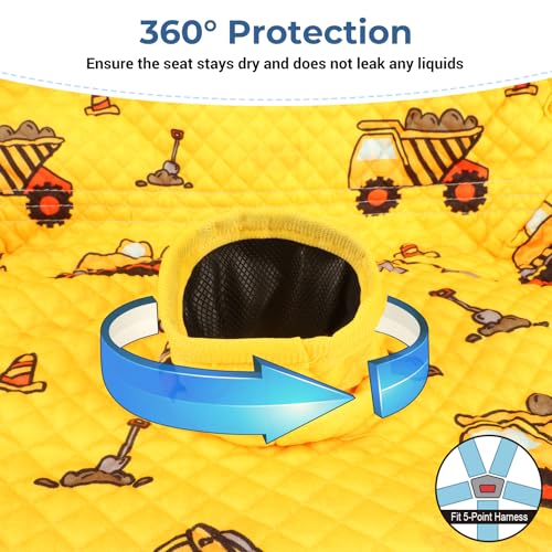 Image of COOLBEBE Car Seat Protector for Potty Training, 2 Pack Dry Waterproof Car Seat Liner Toilet Training for Baby Toddler, Piddle Pads Cover Pad for Strollers & Carseat (Yellow,2PC)