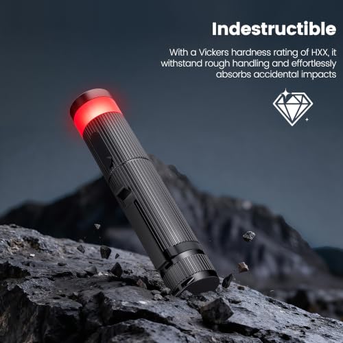 PHILIPS SFL5288 Rechargeable EDC Flat Flashlight with Camping, Warm White LED Combo, 1000 High Lumens Aluminium Portable Pocket Lights with 10 Modes, Two Sources for Outdoors Emergency Working (Black) - image 5
