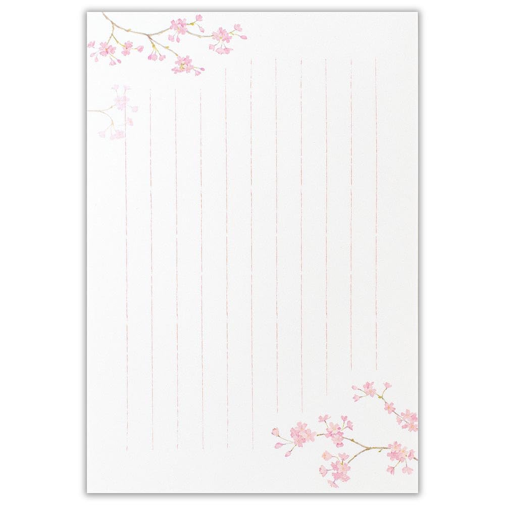 Haruha Flower Washi Letter Pad, Cherry Blossom