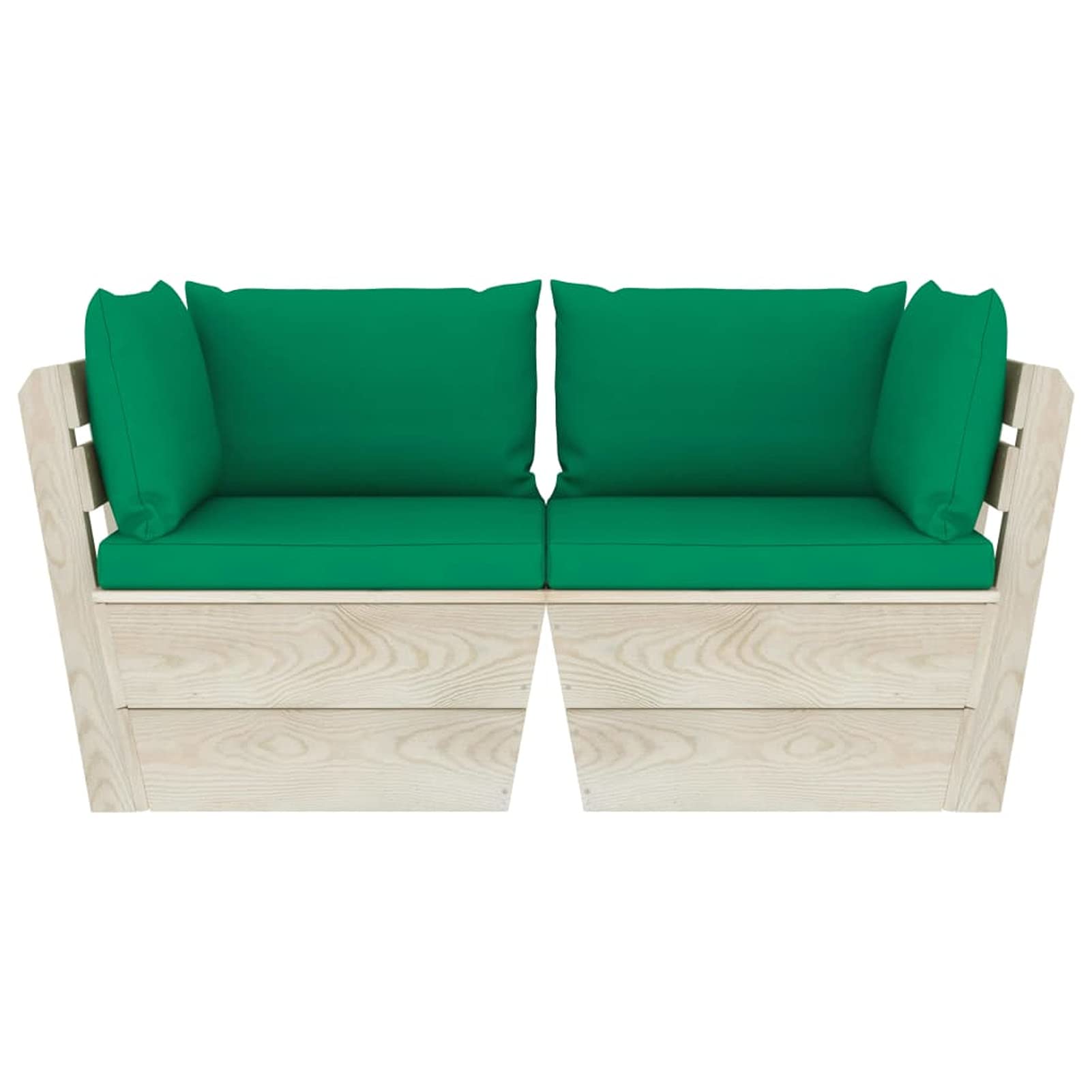 Sofá de palets de jardín 2 plazas con Cojines, Sofas Exteriores De Jardin, Muebles Terraza Exterior, Sofas De Terraza, Sofa Exterior, Madera de Abeto
