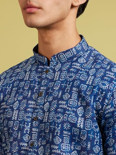 Image of DIWAS BY MANYAVAR Men's Cotton Blend Printed Kurta (1pc)