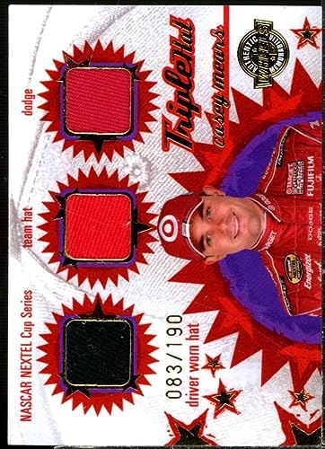 Casey Mears Card 2005 Wheels American Thunder Triple Hat #TH17