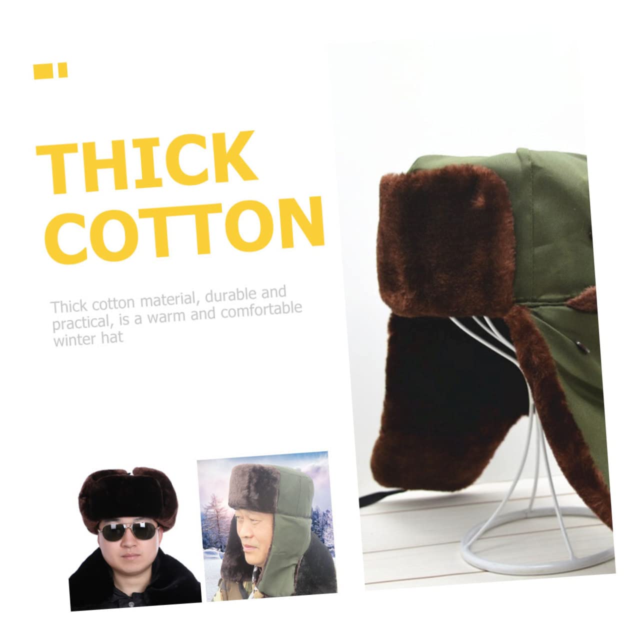 GALPADA Cotton Hat Earflaps Warm Hat Snowboard Ski Hat Windproof for Family Friends