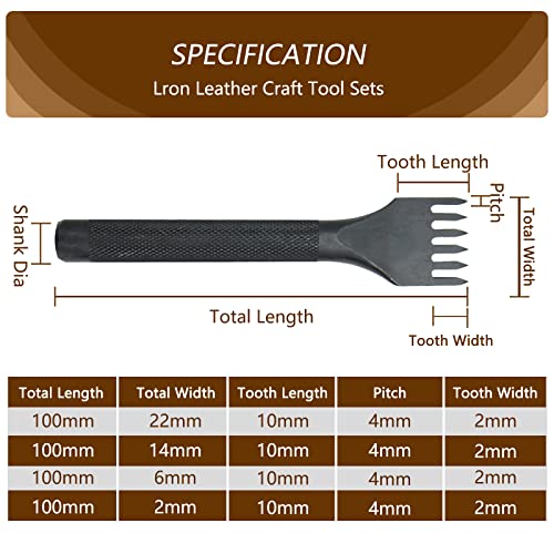 Plantional P2203-LWT01 Leather Working Tools For Beginners: Professional Leather Craft Kit With Waxed Thread Groover Awl Stitching Punch For Leathercraft Adults Gifts 02 thumb #4