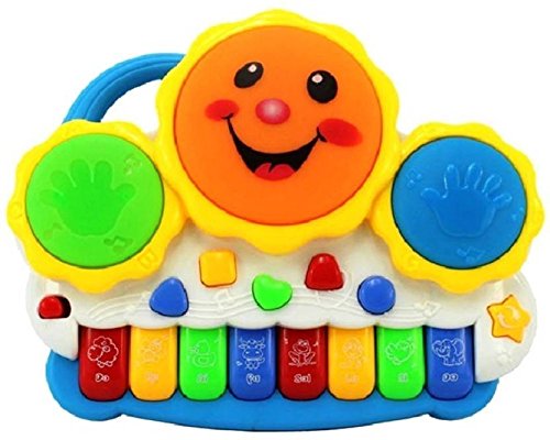 Jack Royal Smiley Piano Drum Keyboard Musical Toys with Flashing Lights, Animal Sounds and Songs, Multi Color (B07TDTG69C) Amazon Price History, Amazon Price Tracker