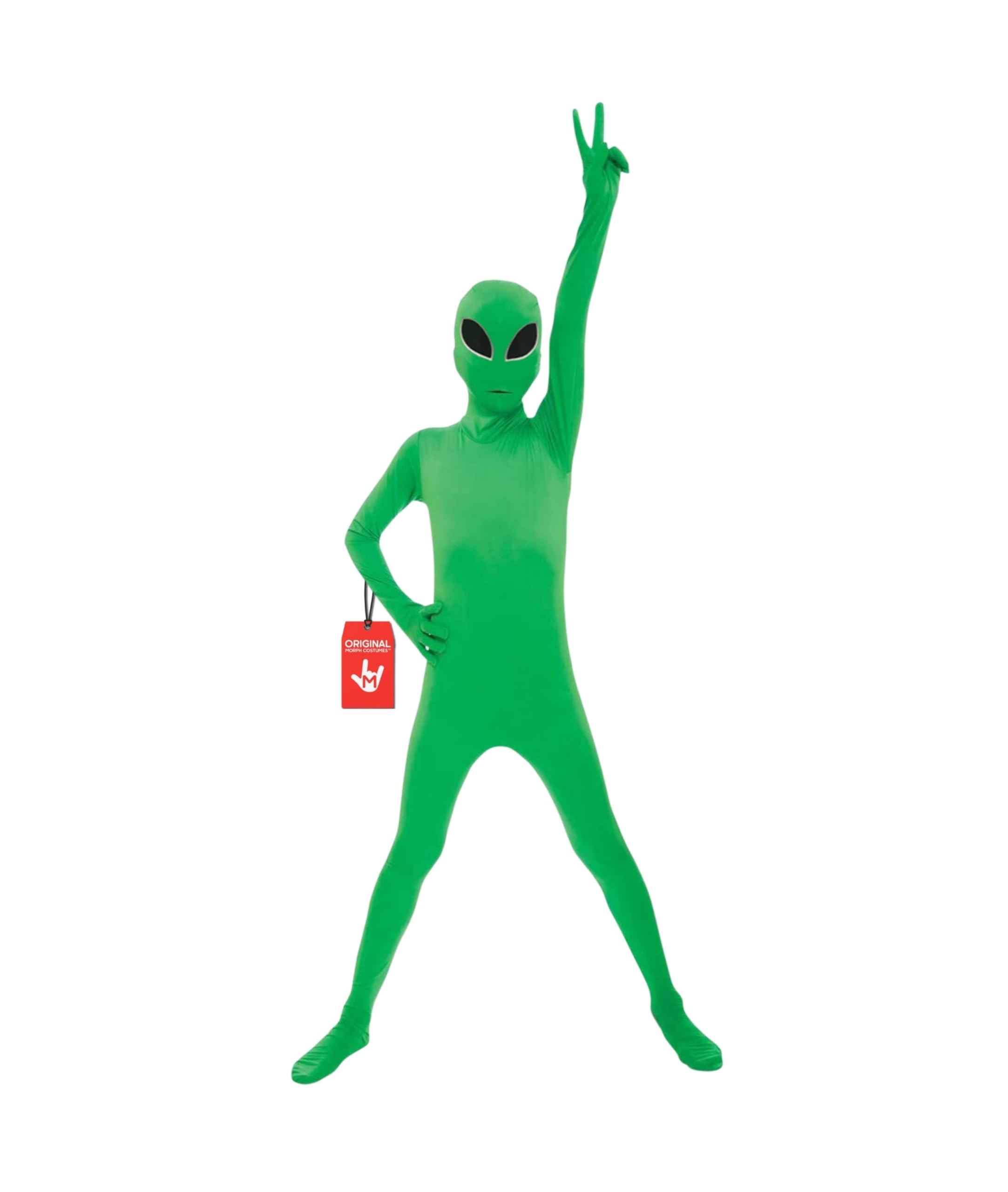 Glow Alien Kids Costume - size Small 3'-3'5 (91cm-104 cm)
