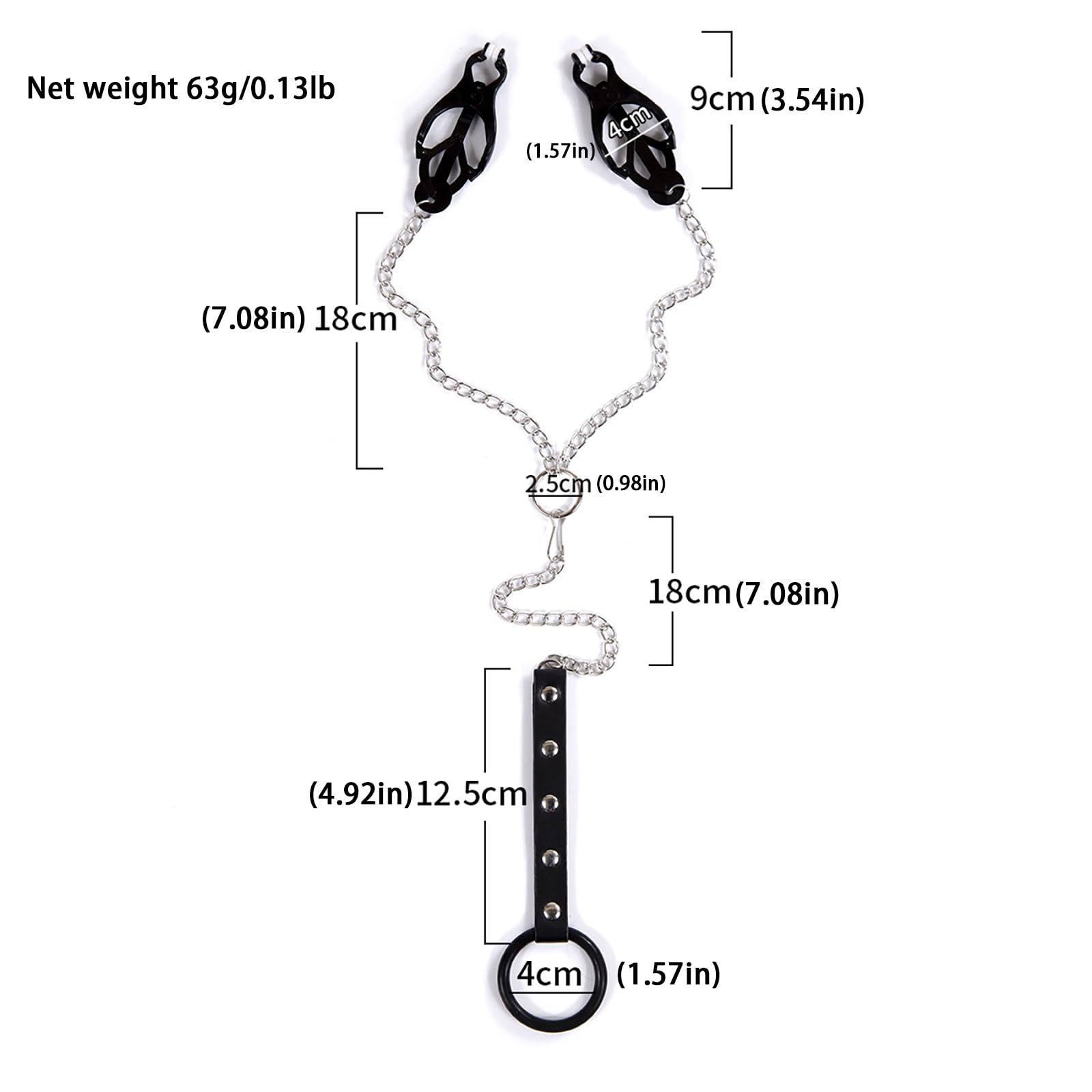 Pinze Capezzoli Uomo Con Catena E Anello Pene – Giochi Capezzoli Regolabili in Metallo Accessori Bdsm Per Coppie