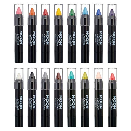 Face Paint Stick / Body Crayon Set of 16 makeup for the Face & Body by Moon Creations - 0.12oz