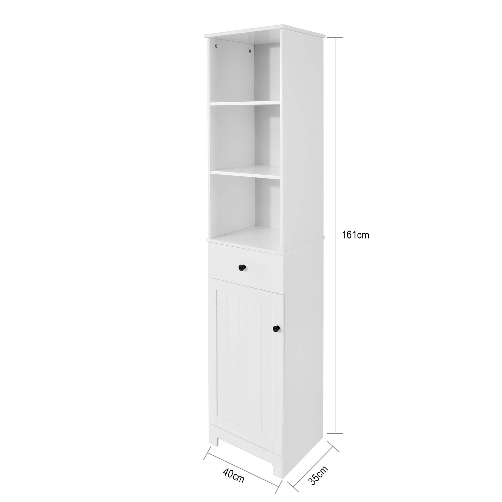 Haotian BZR17W, Floor Standing Tall Bathroom Storage with