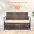 VINGLI 40 Gallon Outdoor Bench with Storage, Wicker Deck Box, Rattan Outdoor Storage Box, Patio Sofa Storage Bench with Cushion for Porch, Yard, Lawn, Garden (Brown)