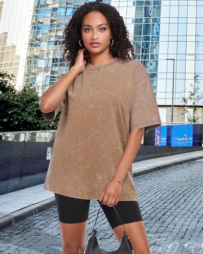 Image of Oversized Tshirts for Men Short Sleeve Vintage Washed Basic Loose Tees 2026