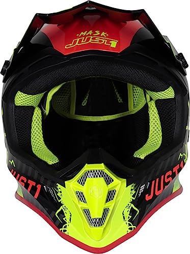JUST1 J38 Mask Casco motocross (Yellow/Red/Black,M...