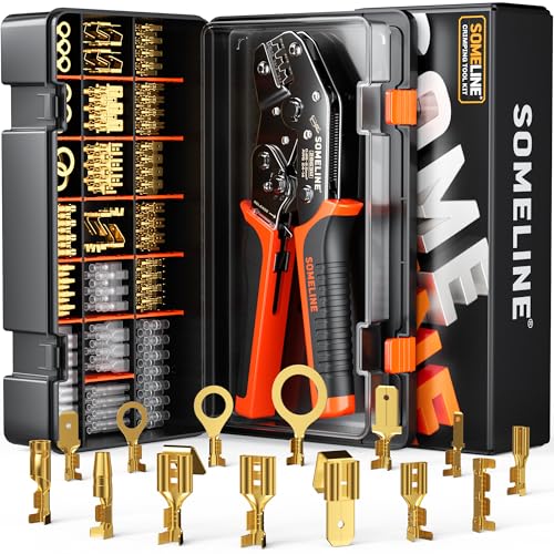 SOMELINE® Krimptang Platte Doppenset Kabelschoenen