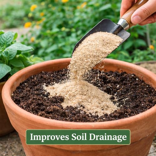 Image of Balu Mitti (Desert Sand) for Gardening | Natural Sand for Potting Mix, Home Garden, Pots & Outdoor Plants | 1800g