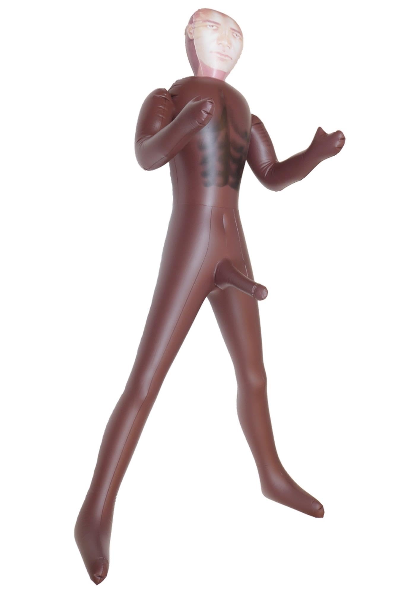 AMERICA FOOTBALLER BAMBOLO GONFIABILE MASCHIO NERO SPORTIVO