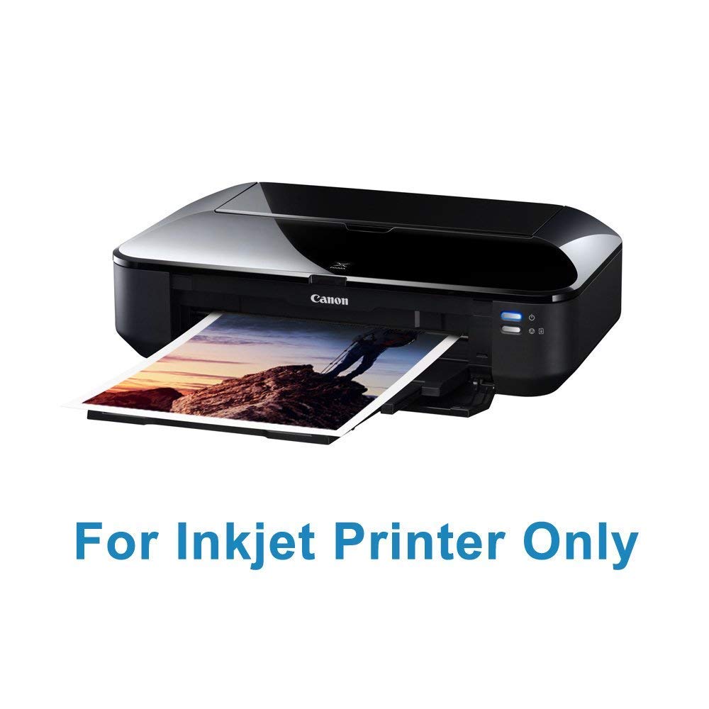 True-Ally Aufkleber Selbstklebend Glänzend Fotopapier A4 Größe 120GSM für Tintenstrahldrucker (Cremeweiß) Trocknet schnell DIY Aufkleber Druck Label Art (A4-50 Blatt)