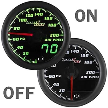 Amazon.com: MaxTow Double Vision 200 PSI Air Pressure Gauge