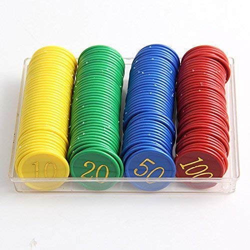 Amit Marketing Numeric Token/Coin | for Board Games & Other uses | Round Shape Plastic 10, 20, 50, 100, & 200 Number Token Without Holes | Mini Poker Chips - Multicolor (Simple 100 Pcs) (B07FVYJFCB) Amazon Price History, Amazon Price Tracker