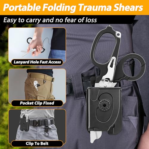 Lenporl 2 Pack Foldable Trauma Shears With Compatible Holster thumb #4