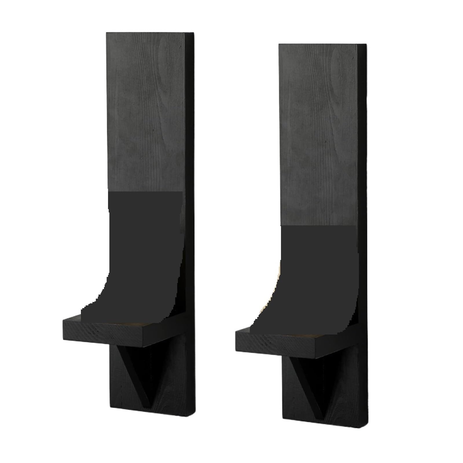 Wall Candle Sconce Holder 2 Wooden Wall Candle Holders Set Rustic Mounted Pillar(Color 2)