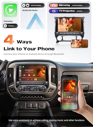 Dasaita Android 13 Car Stereo for 2014-2019 Chevy Silverado GMC Sierra - image 4