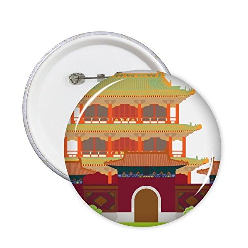 Badge bouton culture chinoise de taille M illustration traditionnelle pour customiser sac