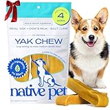 Native Pet Yak Cheese Himalayan Dog Chews - Long Lasting Dental Sticks for Medium Breeds – 100% All Natural Himalayan Yak Chews for Medium Dogs – Cheese Bone for Aggressive Chewers - 3 Per Pack
