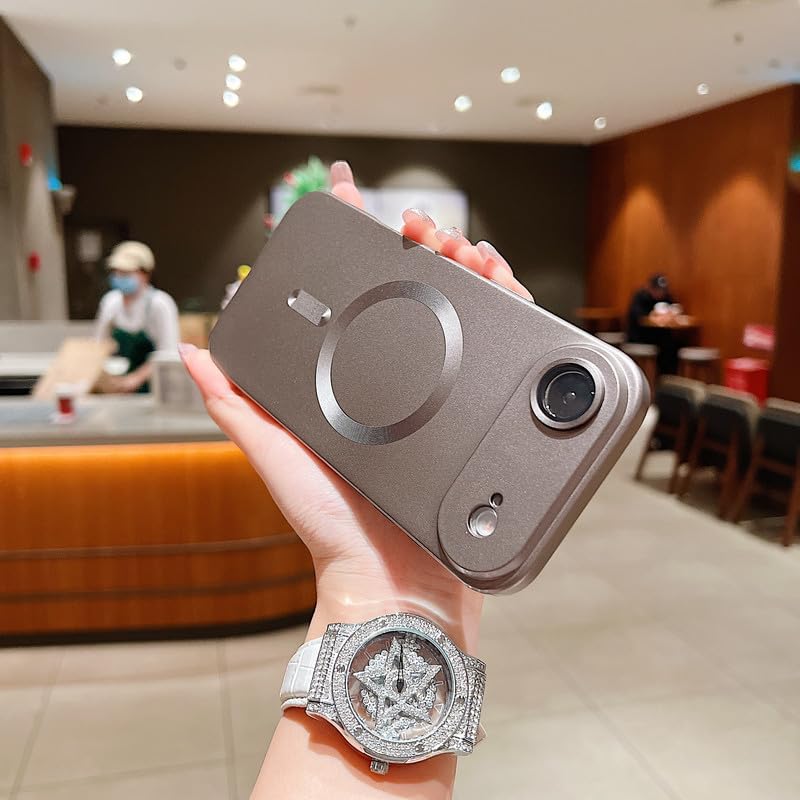 Image of LuxuryKase Premium MagSafe Case for iPhone Air | Shockproof & Anti-Scratch Cover | Soft Silicone with Wireless Charging | Camera Lens Guard - Grey