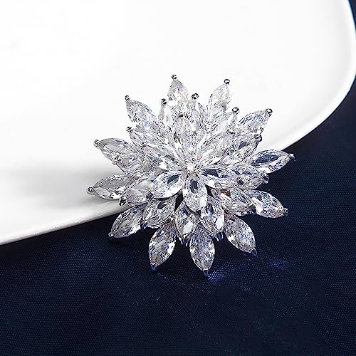 Image of Brooch Pins for Women Fashion Jewelry Cubic Zirconia Brooches and Pins for Birthday Wedding Party Gift
