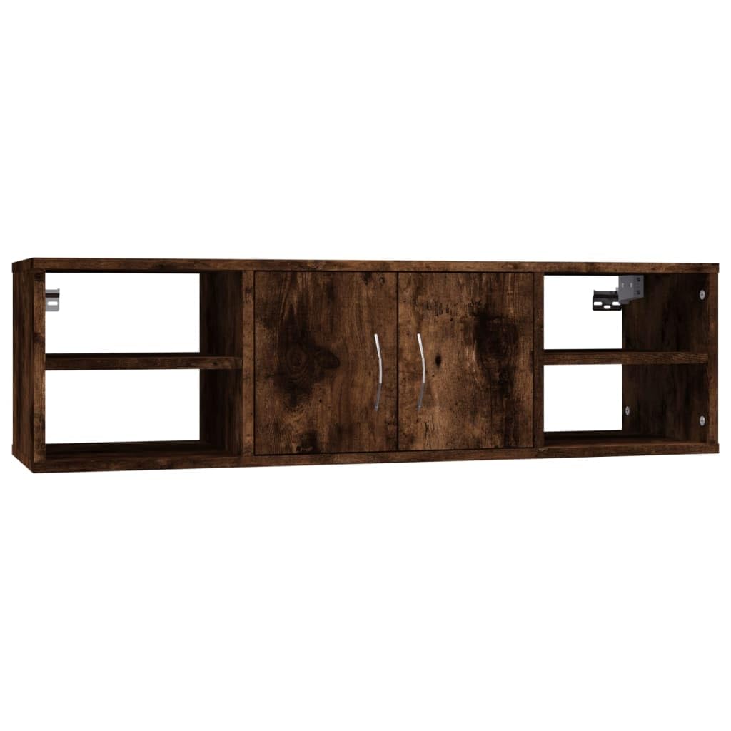Wandregal Räuchereiche 102x30x29 cm Holzwerkstoff Wandboard Küchenregal Regale Für Wände Wandbrett für Schlafzimmer Wohnbereich Küche Badezimmer