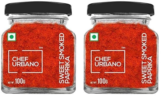Image of Chef Urbano Smoked Paprika Sweet 100g | Produce of Spain | Pimentos | Smoky Flavour | No Artificial Colours | No Preservatives | Vegetarian | 100% Pure & Natural (Pack of 2)