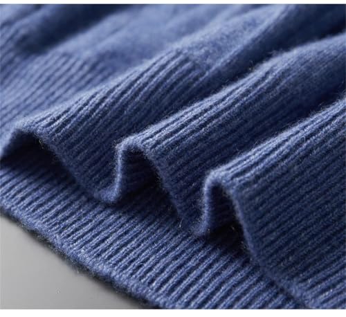 Men O-Neck Sweaters High Stretch Knitted Cashmere Soft Warm Pullovers Winter Office Male Loose Casual Tops3