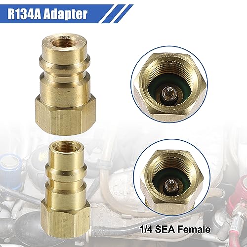 Set adaptadores r1234yf alta y baja presión con conexiones rápidas miniatura 5
