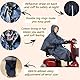 Fonakei Mobility Scooter Poncho mit Ärmeln, Rollstuhl-Regenponchos, Rollstuhl-Bezüge, wasserdichte Kapuze mit Kordelzug, Kapuze mit Futter, regenponcho für rollstuhl, Universalgröße, für Erwachsene