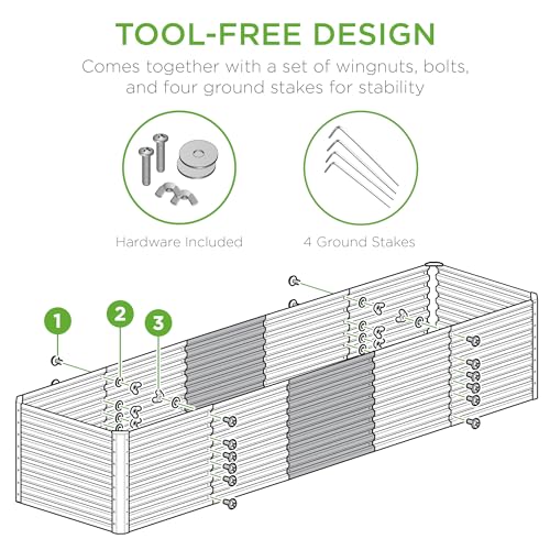 Best Choice Products SKY7368 8X2X2Ft Outdoor Metal Raised Garden Bed, Rectangular Deep Root Planter Box thumb #3