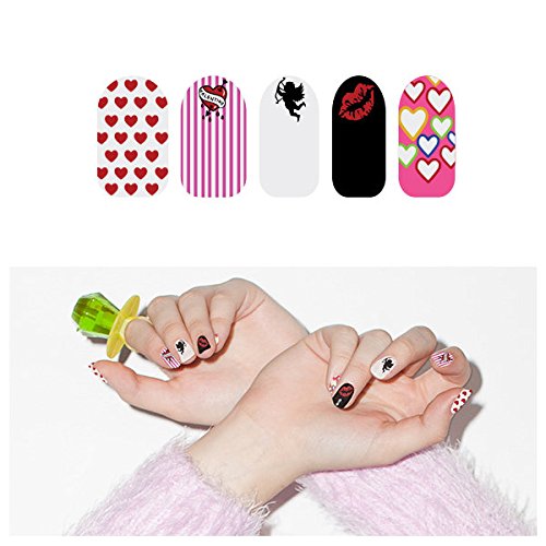 Tattify Valentine Nail Wraps - Cupid Needs Better Aim (Set of 22)
