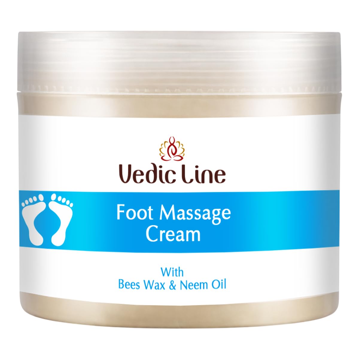 Vedicline Foot Massage Cream, Improve Skin Tonicity & Keep Odor Away with Bees Wax and Neem Oil for Nourishing Feet,100ml