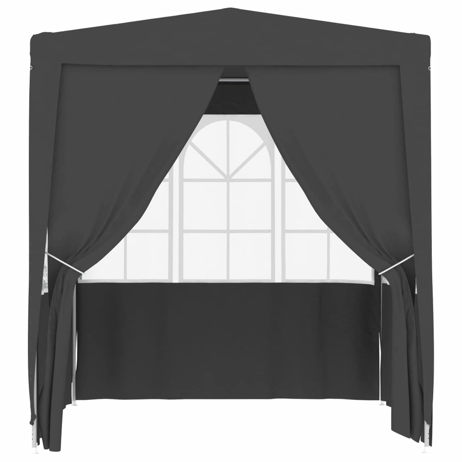 XJBTBA Profesjonalny namiot imprezowy ze ścianami bocznymi 2x2 m antracytowy 90 g/m?, przestrzeń prywatna/pokój na kemping przyczepa kempingowa piknik wędkarstwo i festiwale wakacje prysznic na plaży