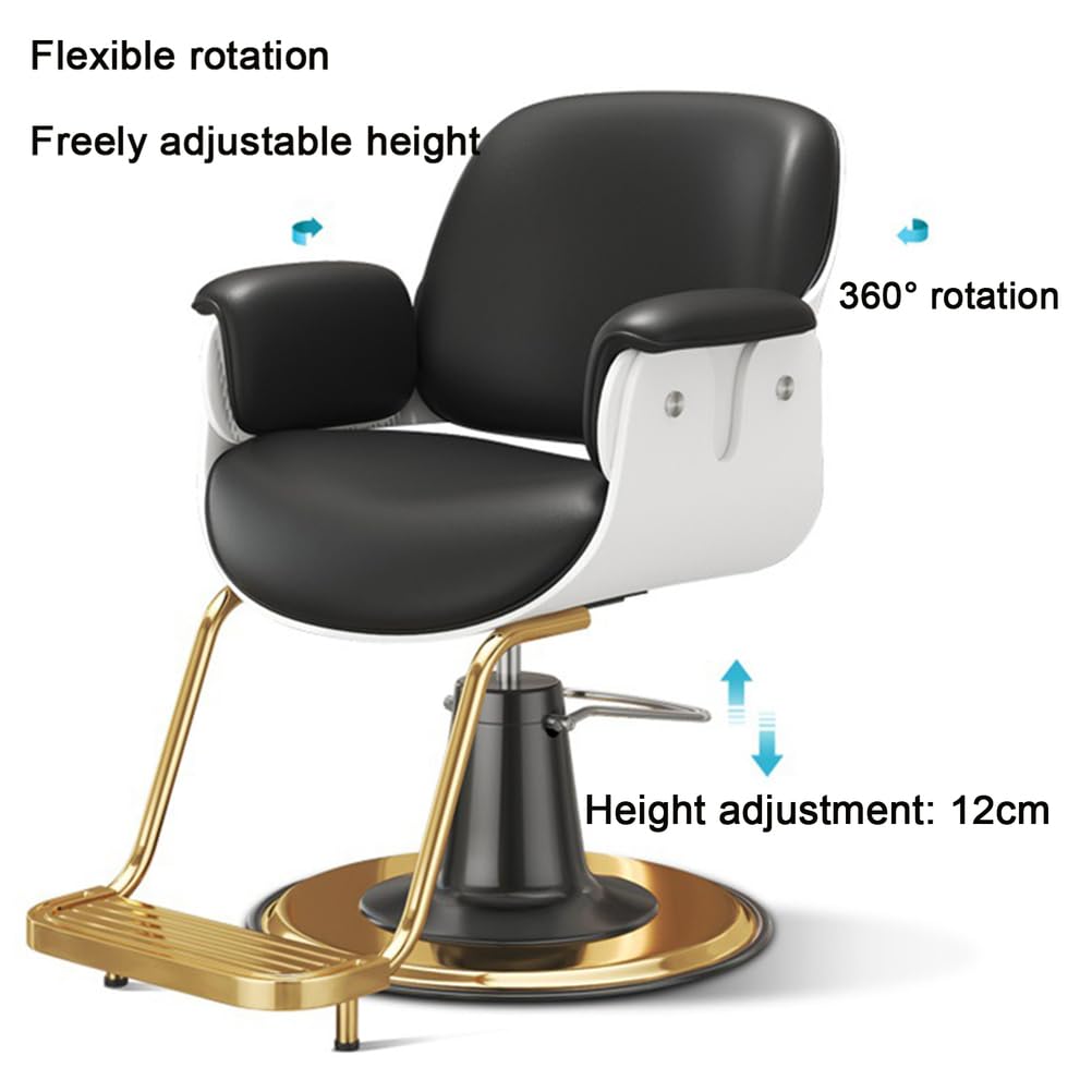 Silla de salón giratoria ajustable con bomba hidráulica resistente, equipo profesional de peluquería y spa para salones de belleza, tiendas de tatuajes y tratamientos estéticos