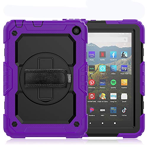 Amazon Fire HD 8 2020 / Fire HD 8 Plus 2020 ケース Amazon Fire HD 8 2020 / Fire HD 8 Plus 2020カバー, 手帳型 ケース 360度回転 横置き 縦置きスタンド機能は 子供
