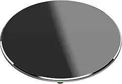 TOZO Novo carregador sem fio antiderrapante 15W Max Fast Wireless Pad compatível com iPhone 16/16 Plus/16 Pro Max /15/14/13/SE, Samsung Galaxy S24/S23 Series (sem adaptador AC), preto escuro